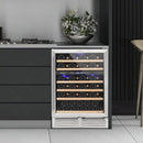 Dual Zone Wine Cooler for 51 Bottles with Reversible Door-Silver by LJGDeals