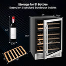 Dual Zone Wine Cooler for 51 Bottles with Reversible Door-Silver by LJGDeals