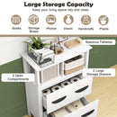 24 Inch Floor Cabinet with 2 Open Compartments and 2 Drawers-White by LJGDeals