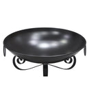 24 Inch Heavy-Duty Metal Fire Pit Bowl Outdoor Wood-Burning Firepit with Handles by LJGDeals