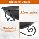 24 Inch Heavy-Duty Metal Fire Pit Bowl Outdoor Wood-Burning Firepit with Handles by LJGDeals