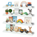 Wall-Mounted Picture Ledge Shelf Set of 4 - 24 Inch White by LJGDeals