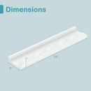 Wall-Mounted Picture Ledge Shelf Set of 4 - 24 Inch White by LJGDeals