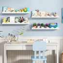 Wall-Mounted Picture Ledge Shelf Set of 4 - 24 Inch White by LJGDeals