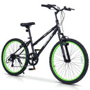 24 Inch Kids Mountain Bike with 7-Speed Adjustable Suspension by LJGDeals
