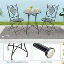 24 Inch Patio Bistro Table with Ceramic Tile Tabletop by LJGDeals