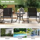 24 Inch Patio Side Table with Adjustable Footpads for Poolside Backyard Balcony-Rustic Brown by LJGDeals