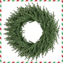 24 Inch Pre-lit Christmas Wreath with 108 Branch Tips and 35 Warm White LED Lights for Wall Window by LJGDeals