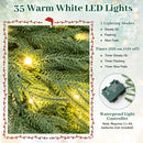 24 Inch Pre-lit Christmas Wreath with 108 Branch Tips and 35 Warm White LED Lights for Wall Window by DirectDeals