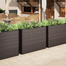 24 Inch Tall Raised Garden Bed All-Weather PE Rattan Wicker Flowerpot with Liner by DirectDeals