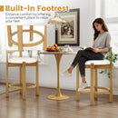 24 Inch Teddy Velvet Upholstered Counter Height Bar Stools with Backrests and Footrests by LJGDeals