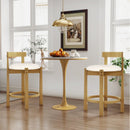 24 Inch Teddy Velvet Upholstered Counter Height Bar Stools with Backrests and Footrests by LJGDeals