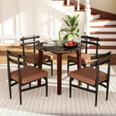 35 Inch Round Dining Table with Rubber Wood Legs and Marble-textured Veneer Tabletop by LJGDeals