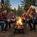 24 Inch Wood Burning Fire Pit with Log Grate and Mesh Screen for Outside by LJGDeals