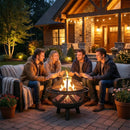 24 Inch Wood Burning Fire Pit with Log Grate and Mesh Screen for Outside by LJGDeals