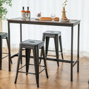 24 Inch Set of 4 Tolix Style Counter Height Barstool Stackable Chair by LJGDeals
