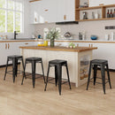 24 Inch Set of 4 Tolix Style Counter Height Barstool Stackable Chair by LJGDeals
