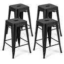 24 Inch Set of 4 Tolix Style Counter Height Barstool Stackable Chair by LJGDeals