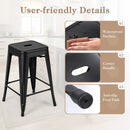 24 Inch Set of 4 Tolix Style Counter Height Barstool Stackable Chair by LJGDeals