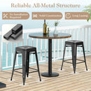 24 Inch Set of 4 Tolix Style Counter Height Barstool Stackable Chair by LJGDeals