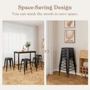 24 Inch Set of 4 Tolix Style Counter Height Barstool Stackable Chair by LJGDeals