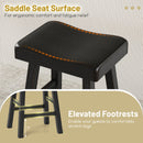 24 Inches Counter Height Stools Set of 2 with Footrest for Restaurant Cafe Pub-Black by DirectDeals