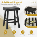 24 Inches Counter Height Stools Set of 2 with Footrest for Restaurant Cafe Pub-Black by DirectDeals