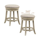 24/26 Inches Swivel Bar Stools Set of 2 wth Wooden Frame by LJGDeals