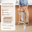 24/26 Inches Swivel Bar Stools Set of 2 wth Wooden Frame by DirectDeals