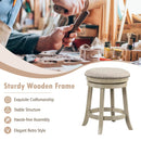 24/26 Inches Swivel Bar Stools Set of 2 wth Wooden Frame by LJGDeals