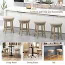 24/26 Inches Swivel Bar Stools Set of 2 wth Wooden Frame by LJGDeals