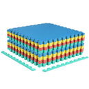 Interlocking EVA Foam Floor Tiles 24-Pack with Borders by LJGDeals