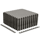 Interlocking EVA Foam Floor Tiles 24-Pack with Borders by DirectDeals