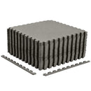 Interlocking EVA Foam Floor Tiles 24-Pack with Borders by LJGDeals