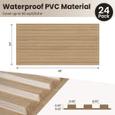 24-Pack PVC Slat Wall Panels for Interior Wall Decoration for Living Room and TV Background by LJGDeals