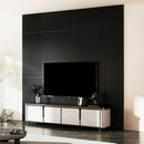 24-Pack PVC Slat Wall Panels for Interior Wall Decoration for Living Room and TV Background by DirectDeals