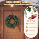 24‚Äù Pre-lit Christmas Wreath Set of 2 Front Door Artificial Xmas Wreath with 90 Frosted Branch Tips by LJGDeals