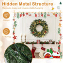 24‚Äù Pre-lit Christmas Wreath Set of 2 Front Door Artificial Xmas Wreath with 90 Frosted Branch Tips by DirectDeals