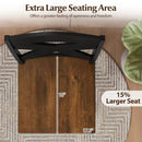 24" Rubberwood Swivel Barstools Set of 2 with Backrest and Large Seat by LJGDeals