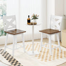24" Rubberwood Swivel Barstools Set of 2 with Backrest and Large Seat by LJGDeals