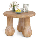 24" Small Solid Mahogany Wood Coffee Table with Thickened Top and Column Legs by LJGDeals