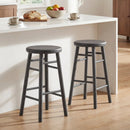 24" Swivel Bar Stools Set of 2 with Footrests by LJGDeals