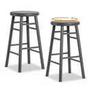 24" Swivel Bar Stools Set of 2 with Footrests by LJGDeals