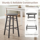 24" Swivel Bar Stools Set of 2 with Footrests by LJGDeals