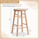 24" Swivel Bar Stools Set of 2 with Footrests by DirectDeals