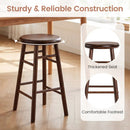 24" Swivel Bar Stools Set of 2 with Footrests by DirectDeals