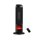 24-Inch PTC Ceramic Tower Space Heater with 7-Color Flame