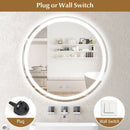 32 Inch Anti-Fog Bathroom Wall Mirror with 3-Color LED Lights by LJGDeals