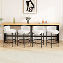 24 Inch Boucle Counter Stools Set of 2 with Curved Backrest by LJGDeals