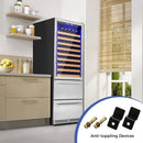24 Inch Wine and Beverage Refrigerator with Independent Temperature Control-Sliver by LJGDeals